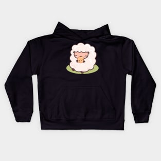 Cute sheep with pancake Kids Hoodie